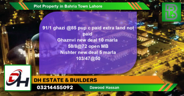 Residential Plot for Sale in Bahria Town, Lahore - (BP-69700)