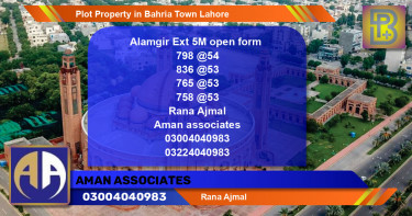 Residential Plot for Sale in Bahria Town, Lahore - (BP-69706)