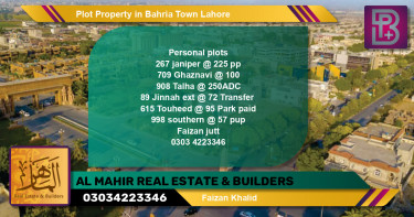 Residential Plot for Sale in Bahria Town, Lahore - (BP-69773)