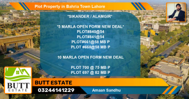 Residential Plot for Sale in Bahria Town, Lahore - (BP-69785)