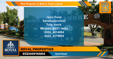 Residential Plot for Sale in Bahria Town, Lahore - (BP-69845)