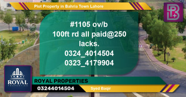 Residential Plot for Sale in Bahria Town, Lahore - (BP-69846)