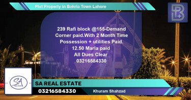 Residential Plot for Sale in Bahria Town, Lahore - (BP-69878)