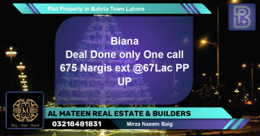 Residential Plot for Sale in Bahria Town, Lahore - (BP-69893)