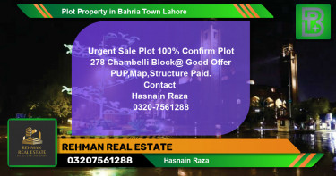 Residential Plot for Sale in Bahria Town, Lahore - (BP-69922)