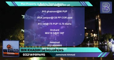 Residential Plot for Sale in Bahria Town, Lahore - (BP-69939)