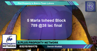 Residential Plot for Sale in Bahria Town, Lahore - (BP-69951)