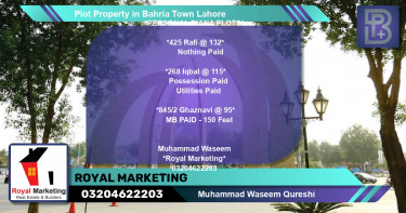 Residential Plot for Sale in Bahria Town, Lahore - (BP-70004)