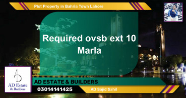 Residential Plot for Sale in Bahria Town, Lahore - (BP-70030)