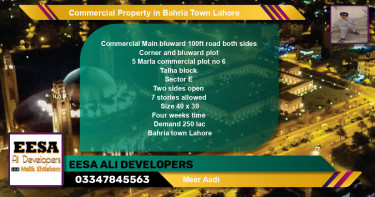 Commercial Property for Sale in Bahria Town, Lahore - (BP-70080)