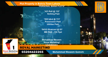 Residential Plot for Sale in Bahria Town, Lahore - (BP-70085)