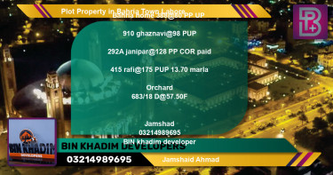 Residential Plot for Sale in Bahria Town, Lahore - (BP-70097)