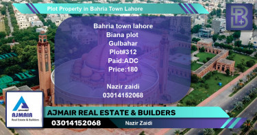 Residential Plot for Sale in Bahria Town, Lahore - (BP-70101)