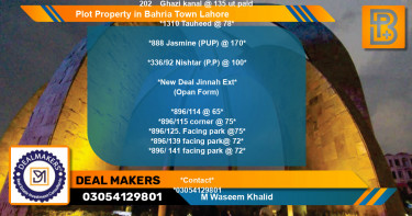 Residential Plot for Sale in Bahria Town, Lahore - (BP-70111)
