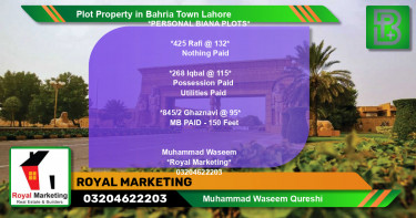 Residential Plot for Sale in Bahria Town, Lahore - (BP-70112)