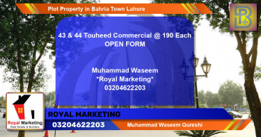 Commercial Plot for Sale in Bahria Town, Lahore - (BP-70114)