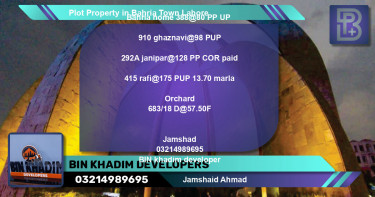Residential Plot for Sale in Bahria Town, Lahore - (BP-70120)
