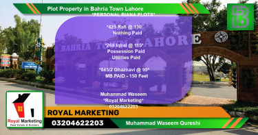 Residential Plot for Sale in Bahria Town, Lahore - (BP-70129)