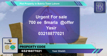 Residential Plot for Sale in Bahria Town, Lahore - (BP-70234)