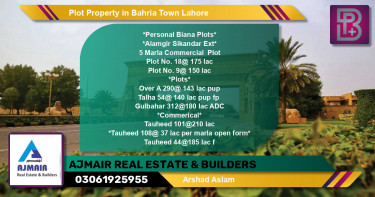 Commercial Plot for Sale in Bahria Town, Lahore - (BP-70237)