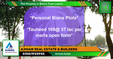 Residential Plot for Sale in Bahria Town, Lahore - (BP-70240)