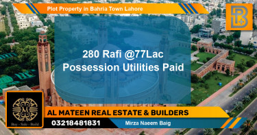 Residential Plot for Sale in Bahria Town, Lahore - (BP-70313)