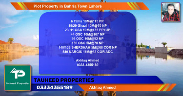 Residential Plot for Sale in Bahria Town, Lahore - (BP-70314)