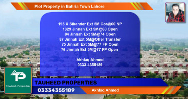 Residential Plot for Sale in Bahria Town, Lahore - (BP-70318)