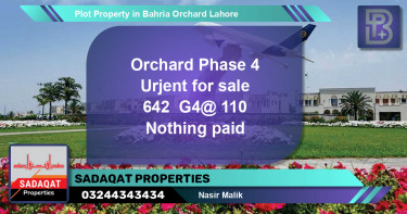 Residential Plot for Sale in Bahria Orchard, Lahore - (BP-70330)