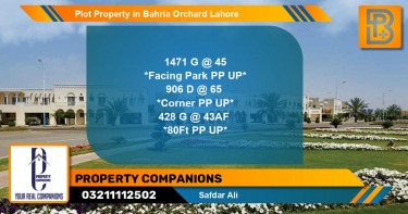Residential Plot for Sale in Bahria Orchard, Lahore - (BP-70362)