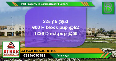 Residential Plot for Sale in Bahria Orchard, Lahore - (BP-70388)