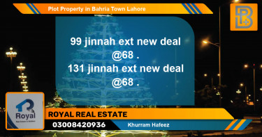 Residential Plot for Sale in Bahria Town, Lahore - (BP-70411)