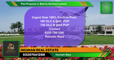 Residential Plot for Sale in Bahria Orchard, Lahore - (BP-70435)