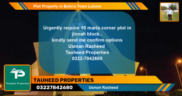Residential Plot for Sale in Bahria Town, Lahore - (BP-70452)