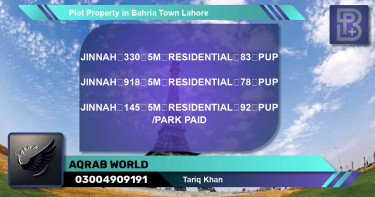 Residential Plot for Sale in Bahria Town, Lahore - (BP-70469)