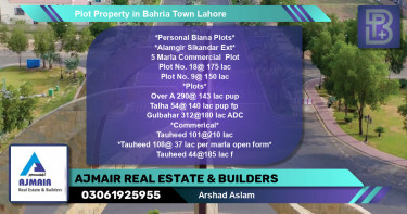 Commercial Plot for Sale in Bahria Town, Lahore - (BP-70485)