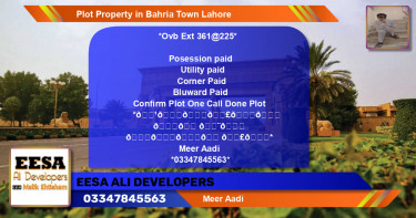 Residential Plot for Sale in Bahria Town, Lahore - (BP-70497)