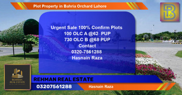 Residential Plot for Sale in Bahria Orchard, Lahore - (BP-70503)