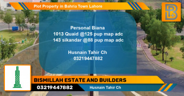 Residential Plot for Sale in Bahria Town, Lahore - (BP-70534)