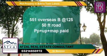 Residential Plot for Sale in Bahria Town, Lahore - (BP-70570)