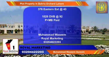Residential Plot for Sale in Bahria Orchard, Lahore - (BP-70612)