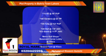 Residential Plot for Sale in Bahria Town, Lahore - (BP-70613)