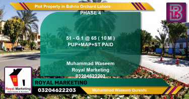Residential Plot for Sale in Bahria Orchard, Lahore - (BP-70620)