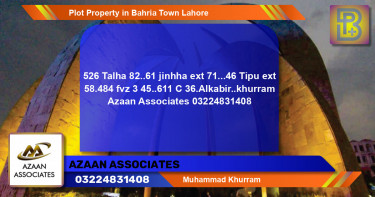 Residential Plot for Sale in Bahria Town, Lahore - (BP-70665)