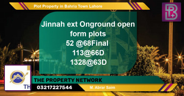 Residential Plot for Sale in Bahria Town, Lahore - (BP-70676)