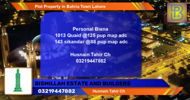 Residential Plot for Sale in Bahria Town, Lahore - (BP-70681)