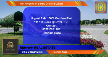 Residential Plot for Sale in Bahria Orchard, Lahore - (BP-70691)
