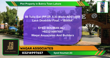 Residential Plot for Sale in Bahria Town, Lahore - (BP-70710)