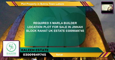 Residential Plot for Sale in Bahria Town, Lahore - (BP-70715)