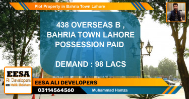 Residential Plot for Sale in Bahria Town, Lahore - (BP-70725)